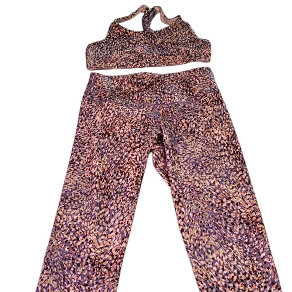 Old Navy Powerpress Leggings With Matching Sports Bra, Size L